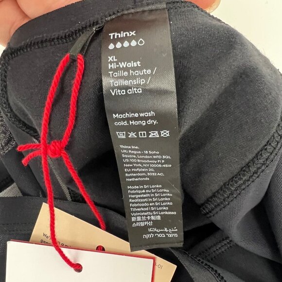 THINX Hi-Waist Heavy Period Underwear with Mesh Panels, Black, Size XL, NWT! - Picture 6 of 6